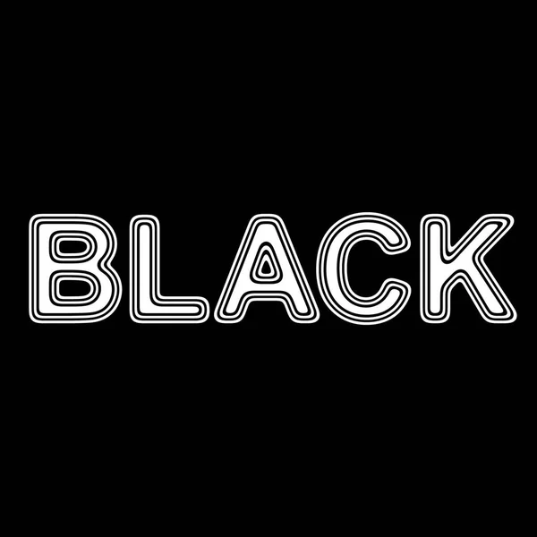 Siyah Arka Planda Siyah Dedi Illüstrasyon — Stok fotoğraf