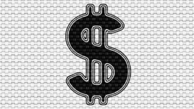 Dolar simgesi. Döngü görüntüleri. Illüstrasyon