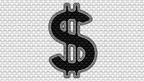 Iconografia Del Dollaro Filmati Loop Illustrazione — Video Stock