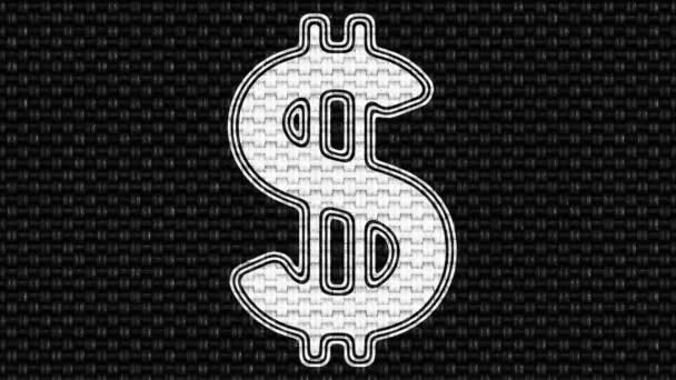 Dollar Icon Looping Filmmaterial Illustration — Stockvideo