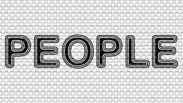 People Looping Footage Illustration — Stock Video