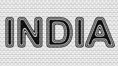 Hindistan. Döngü görüntüleri. Illüstrasyon.