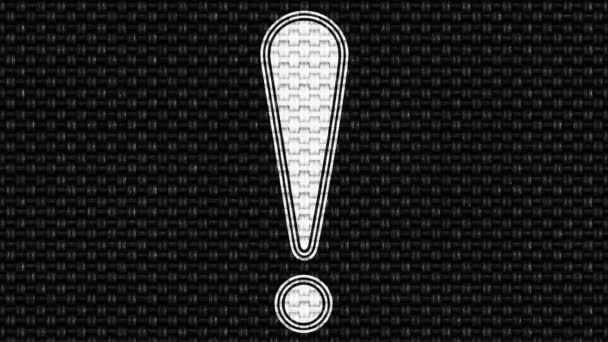 Attention icon. Looping footage. Illustration. — Stock Footage Attention Icon Looping Footage Illustration Stock Footage