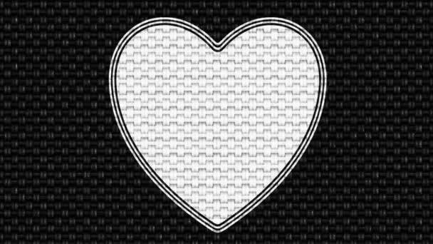 Forma Corazón Grabación Bucle Ilustración — Vídeo de stock
