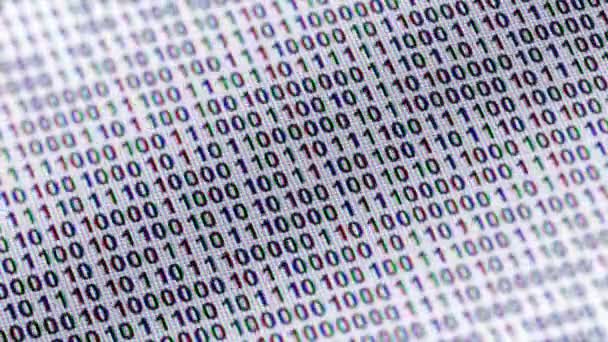 Binary Code Screen Looping Footage Prores 4444 — Stock Video