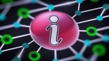 Ekranda devre kartı ile Internet simgesi yakın çekim görüntüleri. Prores 4444 ile döngü görüntüleri.