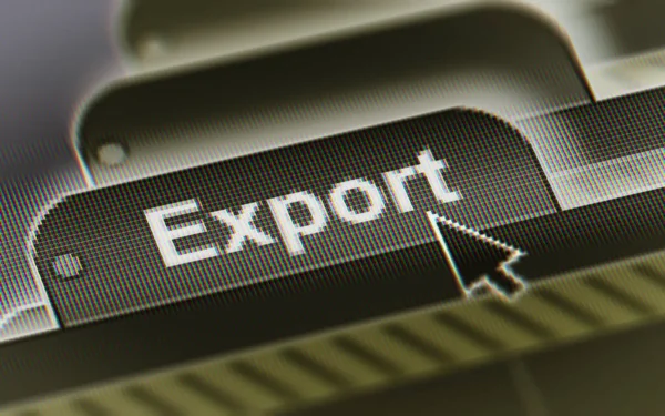 Export folder inscription on computer screen