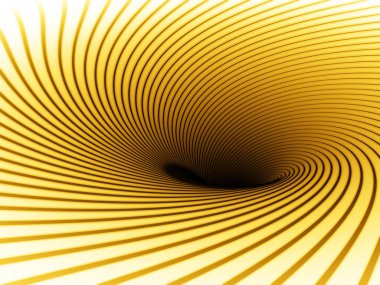 Siyah ve sarı delik.