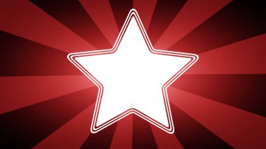 Star icon in red background. clipart