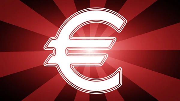 Euro Symbol Auf Rotem Hintergrund — Stockfoto