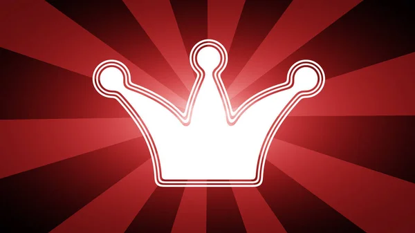 Crown Icon Red Background — Stock Photo, Image