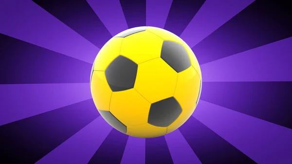 Bola Futebol Fundo Violeta — Fotografia de Stock