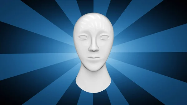 Голова Синем Фоне — стоковое фото