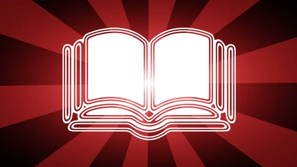 Иконка Книги Красном Фоне — стоковое фото