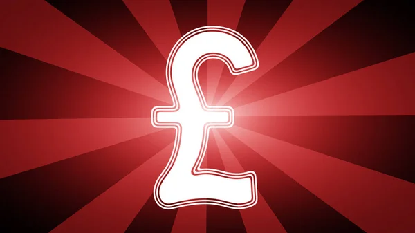 Pfund Symbol Auf Rotem Hintergrund — Stockfoto