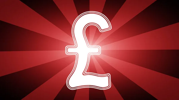 Pound Icon Red Background — Stock Photo, Image