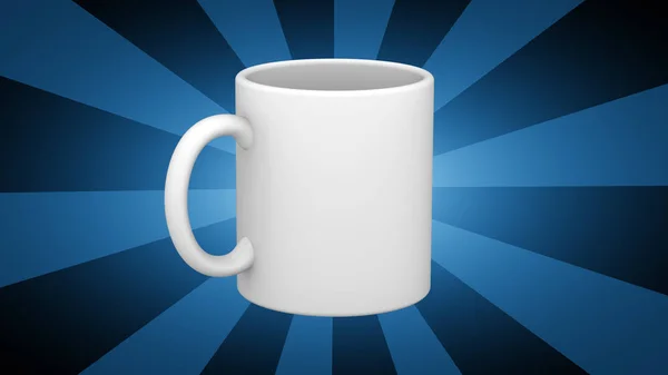 Mug Blue Background — Stock Photo, Image