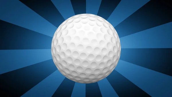 Golfball Auf Blauem Hintergrund — Stockfoto