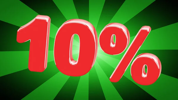 Discount Icon Green Background — Stock Photo, Image