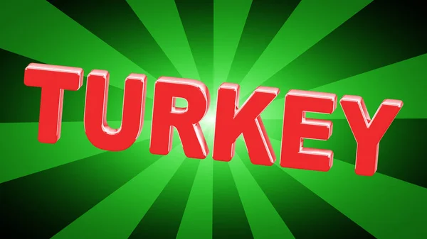 Turkey Green Background — Stock Photo, Image