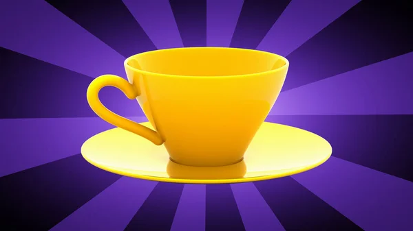 紫色の背景のカップ — ストック写真
