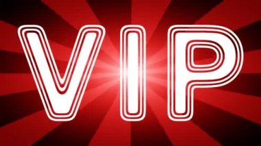 ışınları ile kırmızı soyut arka plan vip simgesi. Prores 4444 ve 4k çözünürlüğe sahip döngü görüntüleri. 