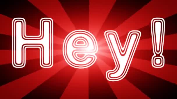 Hey Icon Red Abstract Background Rays Looping Footage Prores 4444 — Stock Video