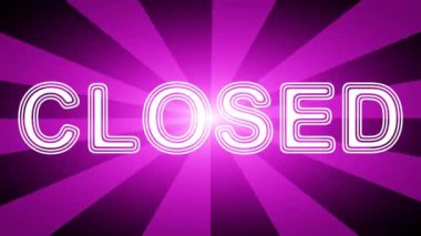 Kırmızı soyut arka planda, ışınları olan kapalı simge. Prores 4444 ve 4k çözünürlüğe sahip döngü görüntüleri.