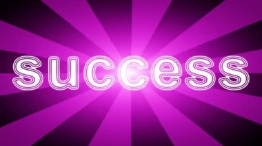 Işınlar ile kırmızı soyut arka plan başarı simgesi. Prores 4444 ve 4k çözünürlüğe sahip döngü görüntüleri.