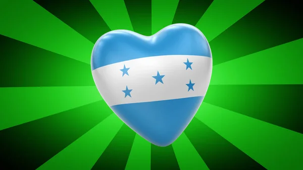 Bandeira Honduras Fundo Listrado Verde Ilustração — Fotografia de Stock