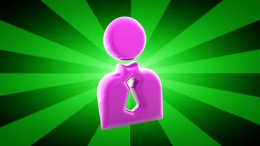 Yeşil arka planda kişi simgesi