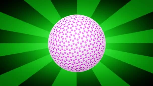 緑の背景の上にボール — ストック動画
