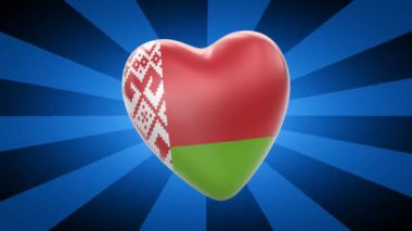 Kalp şeklinde Belarus bayrağı