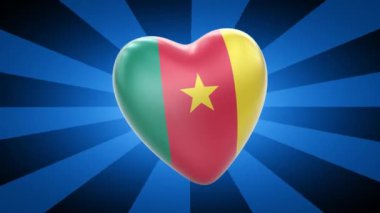 Kamerun bayrağı kalp şeklinde
