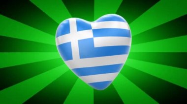 Kalp şeklinde Yunanistan bayrağı