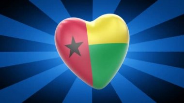 Gine Cumhuriyeti-Bissau bayrağı kalp şeklinde