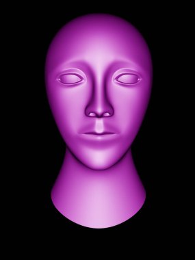 Bir kafanın geometrisi. 3d İllüstrasyon.