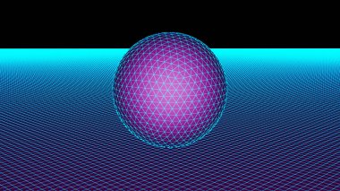 Kürenin ızgarası. 3d Görüntü.
