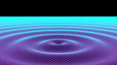 Dalgalı yüzey şebekesi. 3d video 