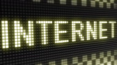 Ekrandaki internet simgesi. Döngü görüntülerinde 4k Çözünürlük ve Kodlayıcı Prores 4444 var. Büyük Kalite.