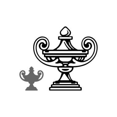 Antik kupa bardak ve gölge