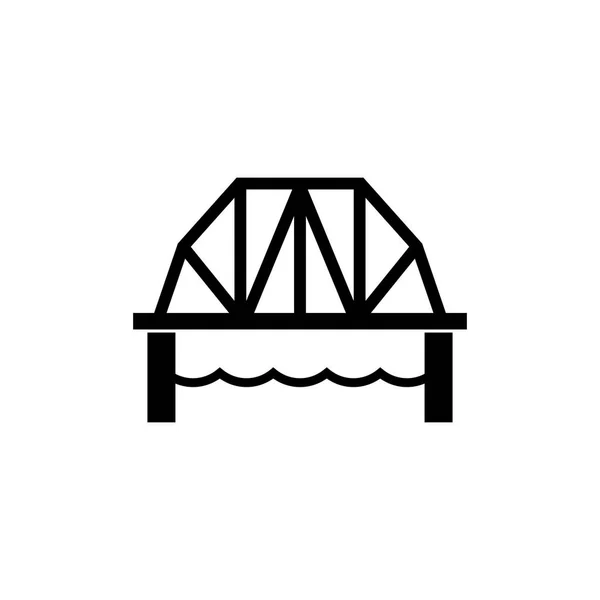 Pont Avec Poutres Treillis — Image vectorielle