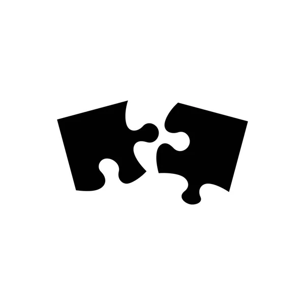 Puzzleteil Symbole Schattenbild — Stockvektor