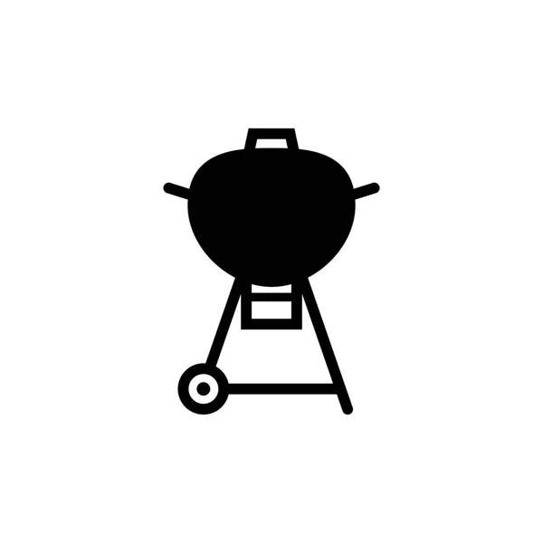 Barbecue Grill Pictogram Schaduw Picture — Stockvector