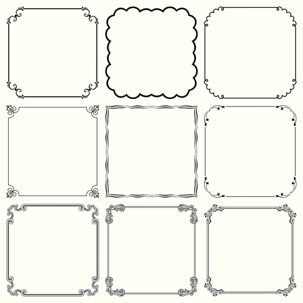 Set Decorative Frames — Stock Vector