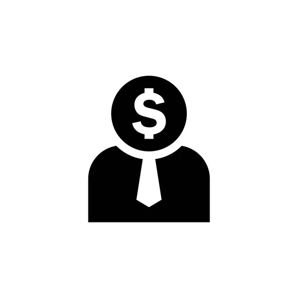 Banker Manager Icon Shade Picture — Stock Vector