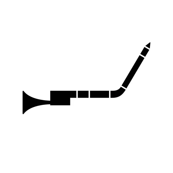 Basset Horn Musical Instrument Icon — Stock Vector