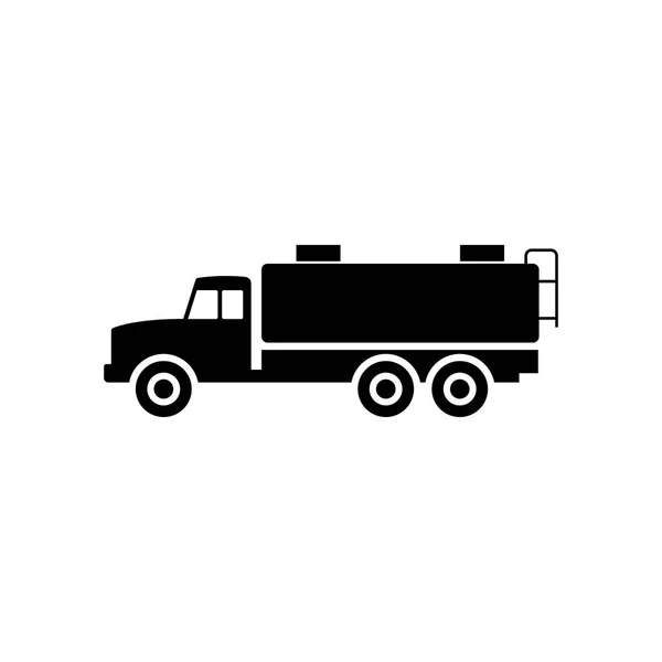 Tankwagen Ikone Schattenbild — Stockvektor