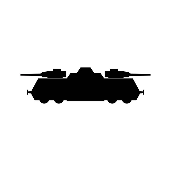 Armoured Train Icon Shade Picture — Stock Vector