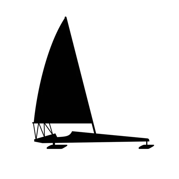 Eisboot Ikone Schattenbild — Stockvektor